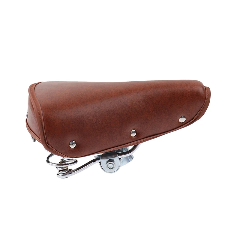 Vintage Retro Bicycle Bike Cycle PU Leather Saddle Seat Spring Comfortable