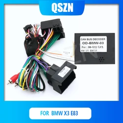 QSZN DVD 16 PIN Power cable Canbus Box Decoder OD-BMW-03 For BMW X3 E83 2004-2010 Harness Wiring Cables Car Radio