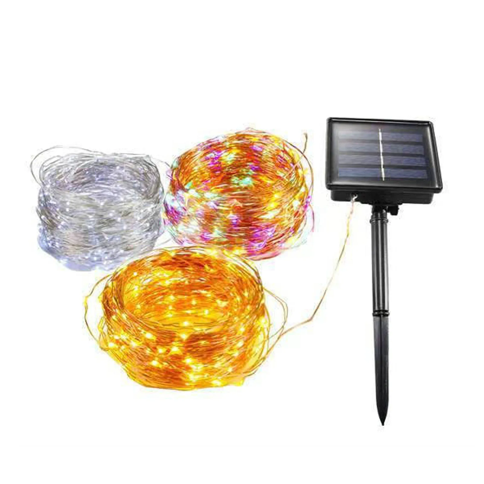 ZK30 LED Solar Fairy Lights High Brightness Durable Copper Wire 50 LED Outdoor Solar String Lights 8 Modes Solar Lights 16.4ft