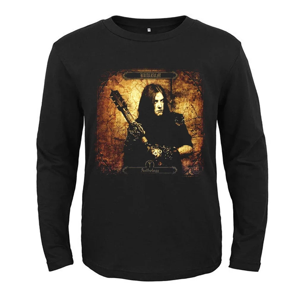 Burzum Heavy Mental Band Printed T-shirt Mens Long Sleeve Tshirt Music Graphic Tee-shirt Harajuku Streetwear Oversized T Shirts