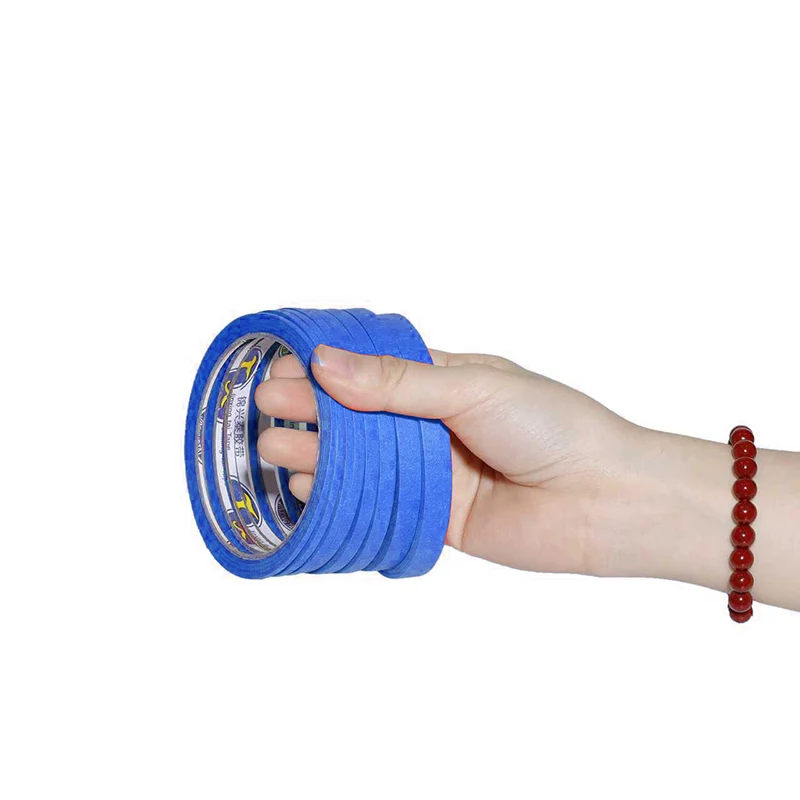 8 Rolls Blue Fine Line Masking Tape Set, 2mm-10mm X 25M Each, Multi-Purpose Adhesive Tape for Nail Art, Painting, Spray Paint, view 4