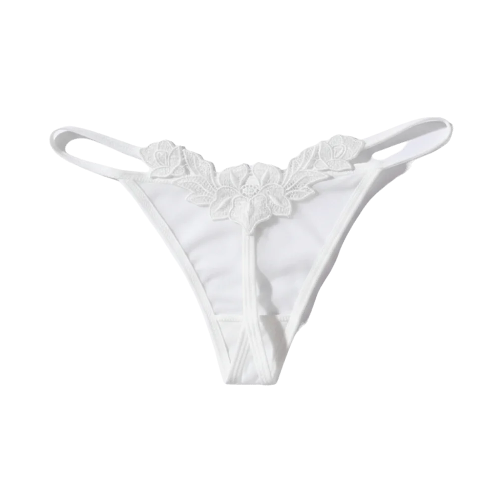 Sweet Low Waist T-back Briefs Lingerie Hollow Out Women Thong Thin Belt Elegant Ladies' Underwear Female