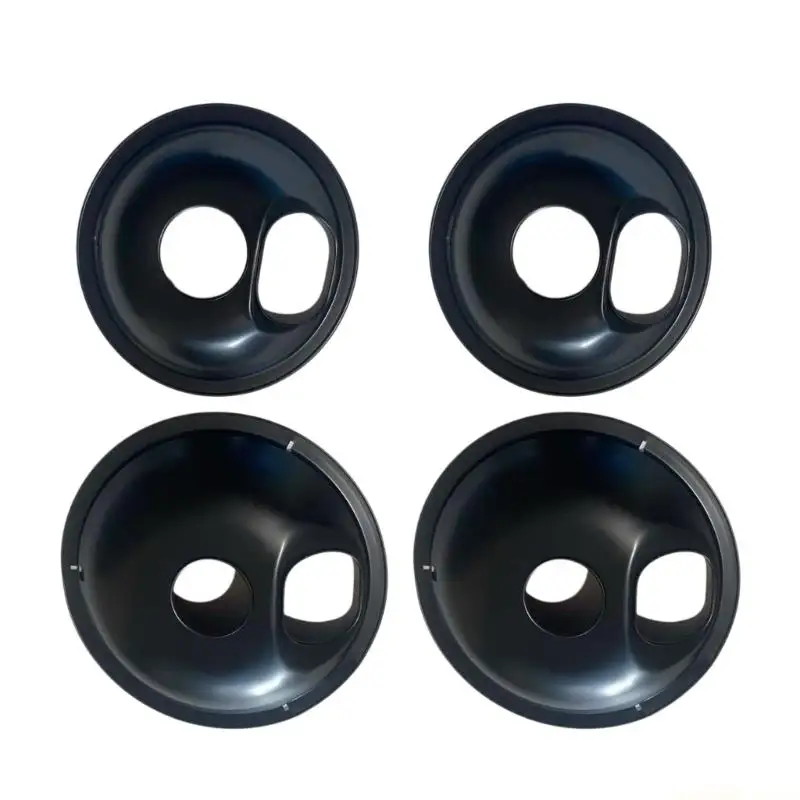 D0AB Heat Resistant Round Burners Head Cover Gas Cooktop Drip Pan Replacement Round Burners Drip Pans Kitchen Stove Accessory