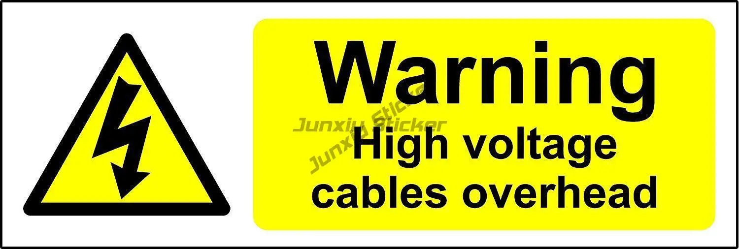 Danger High Voltage Warning Wall Sticker Car Sticker Decorative Waterproof  Accessories Signs