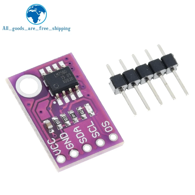 TZT 1/3PCS LM75 LM75A Temperature Sensors Module High Speed I2C Interface High Precision Board Module For Arduino