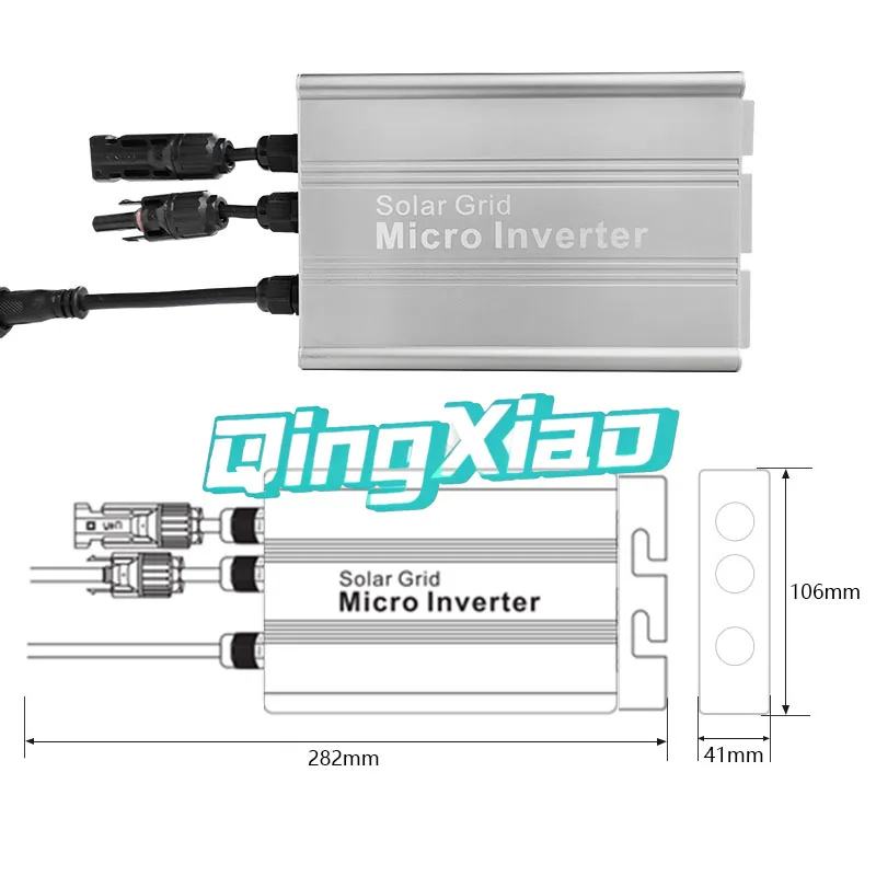 Solar Grid Tie Micro Inverter With Anti Reverse Function For PV Panel Battery Home Solar System High Frequency 600W Pure Sine