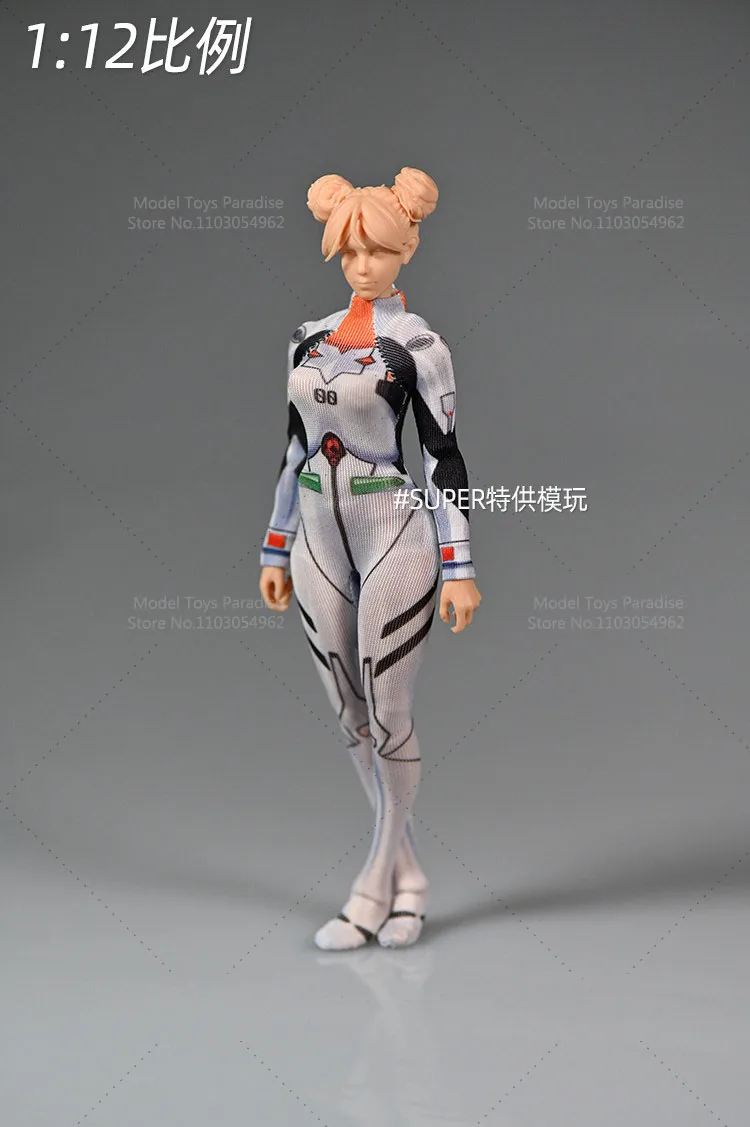 

1/12 Scale Female Soldier 3D Printed Tight Elastic Jumpsuit Model Combat Clothes Fit 6inch Action Figure Body