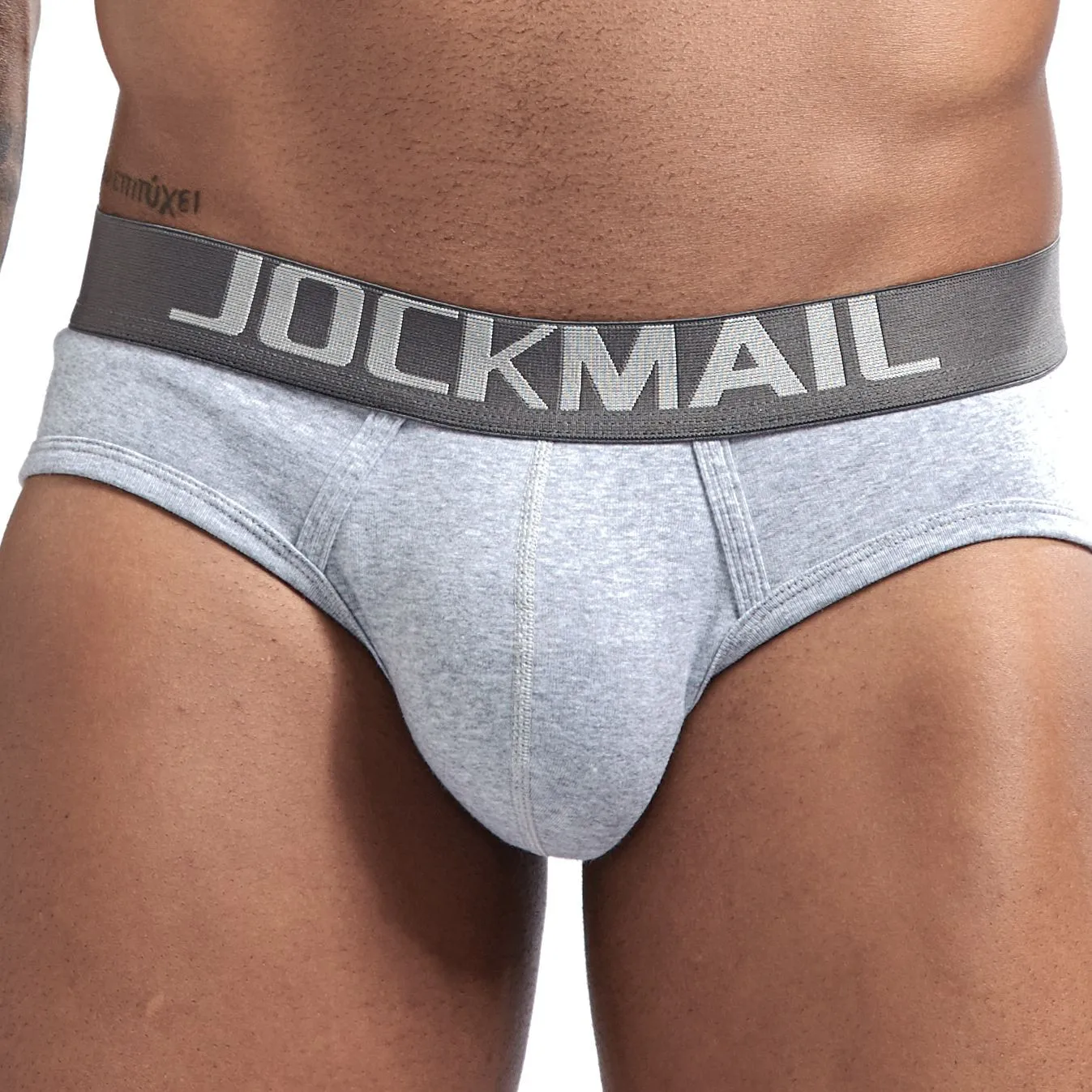 JOCKMAIL Cuecas de algodão para homens, roupa interior sexy, deslizamentos masculinos, Jockstrap, Calcinhas gays, biquíni