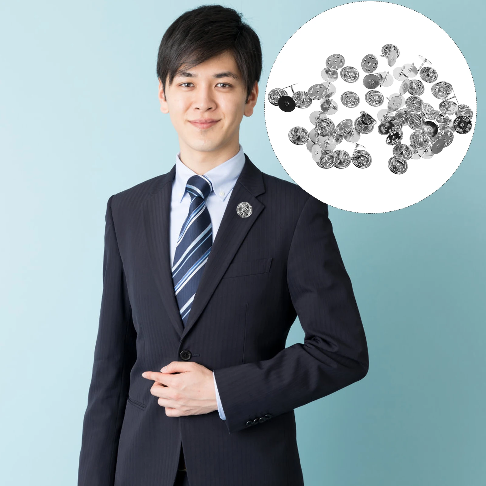 

Veemoon 50 Sets Brooch Pins Locking Backs Clutch Keepers for Lapel Collars Hats Enamel Accessories