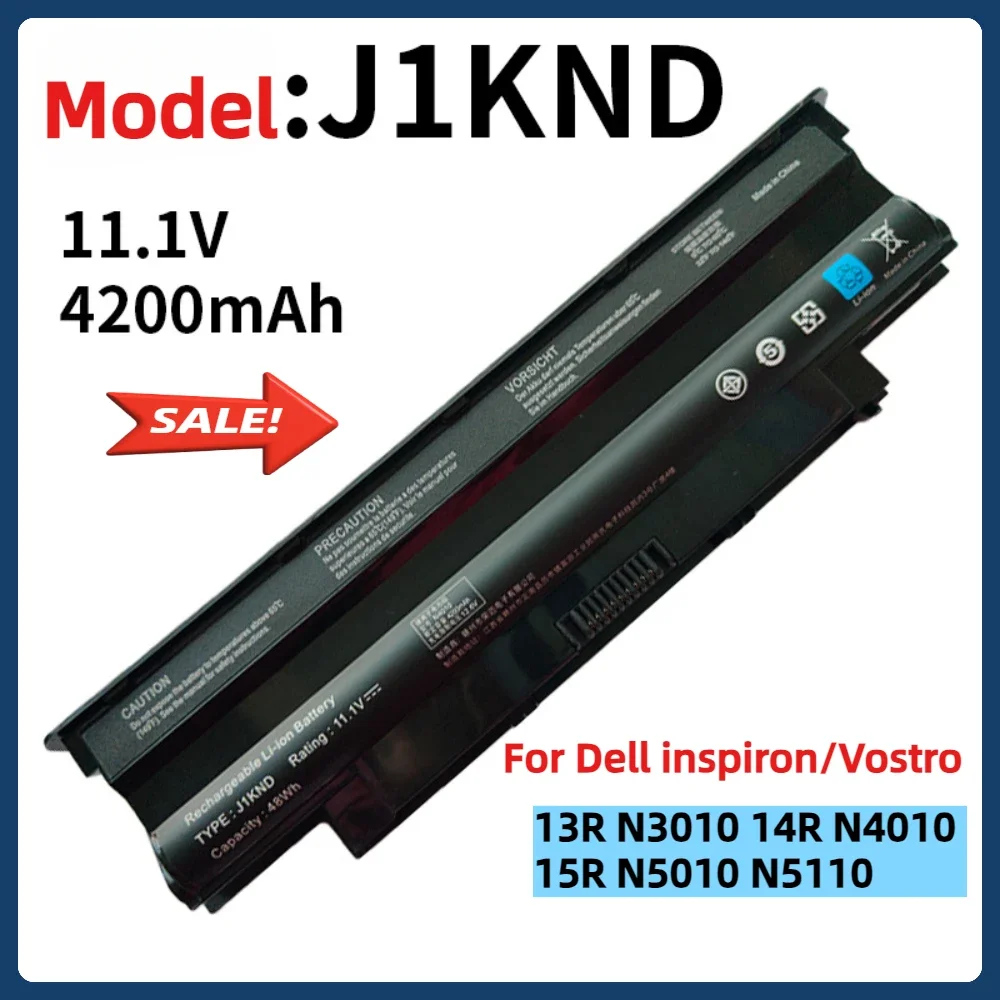 New J1KND Laptop Battery for Dell Inspiron 13R N3010 N3110 14R N4010 N4050 15R N5010 N5110 N5030 17R N7010 N7110 4T7JN W7H3N