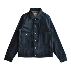 Sauce Zhan 530XX Jean Jacket Men Colored Cotton and Linen Men Jacket Selvedge Denim Jacket Vintage 16.5 Oz
