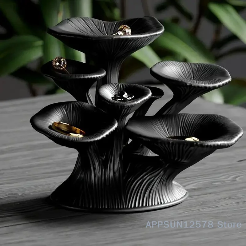 

3D-Printed Mushroom-Shaped Jewelry Stand Multi-Tier Design For Rings Earrings Home Decor Jewelry Display Stand Jewelry Organizer