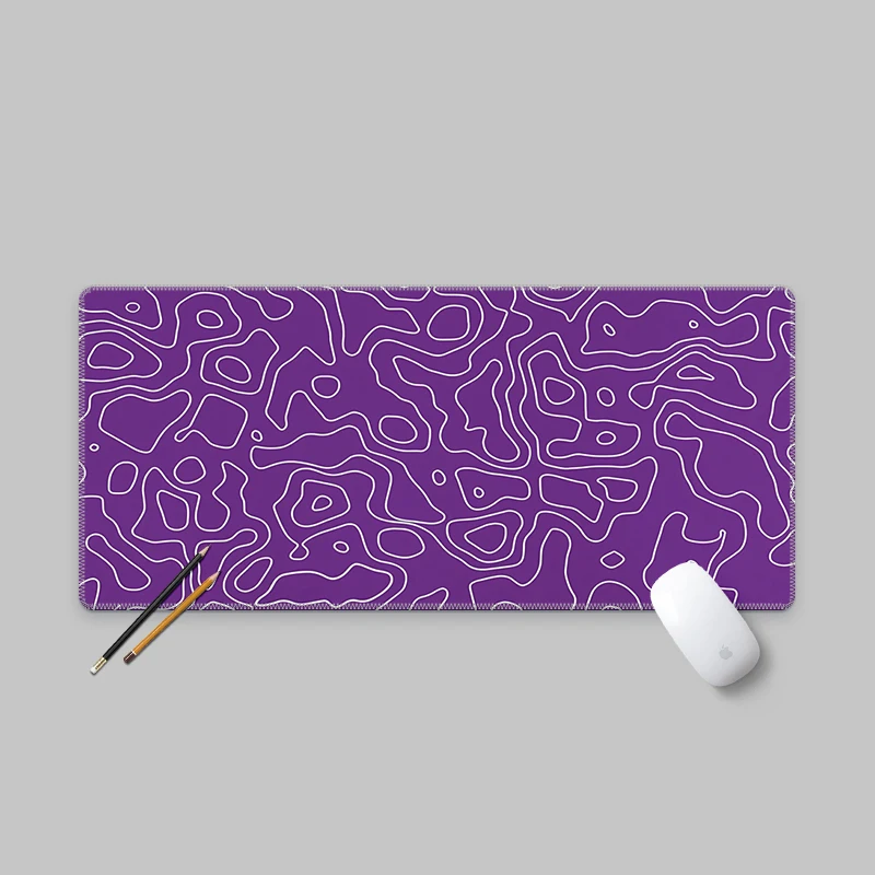 

Purple Mausepad XXL Desk Mat Gaming Mat Pad on The Table Office Gamer Accessories Keyboard Mats Simple Messy Lines Mouse Pad