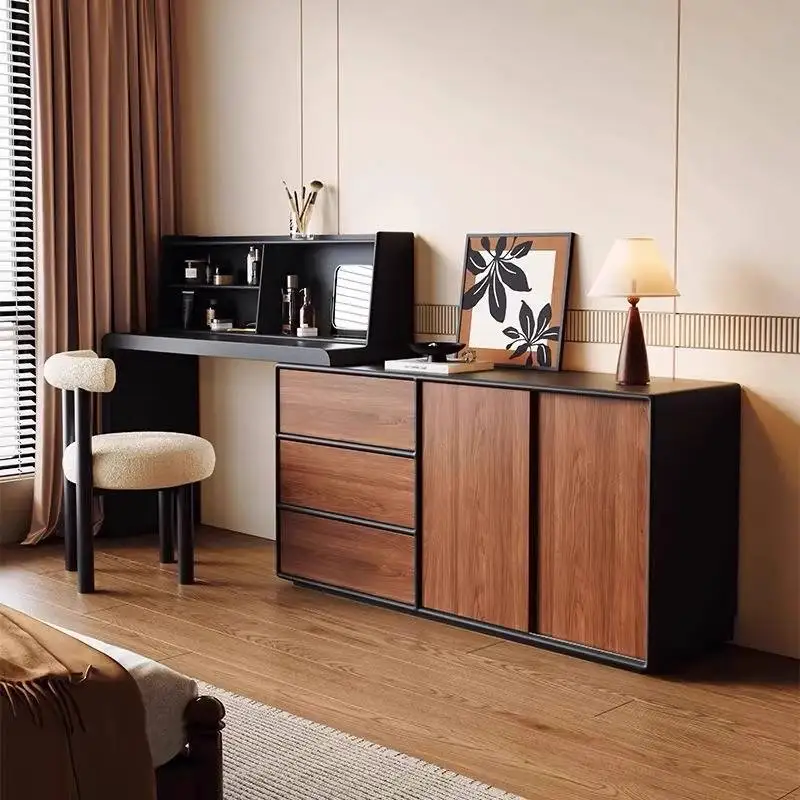 Wood Organiser Vanity Table Storage Professional Tallboy Modern Vanity Table Cabinet Salon Coiffeuse De Chambre Furniture