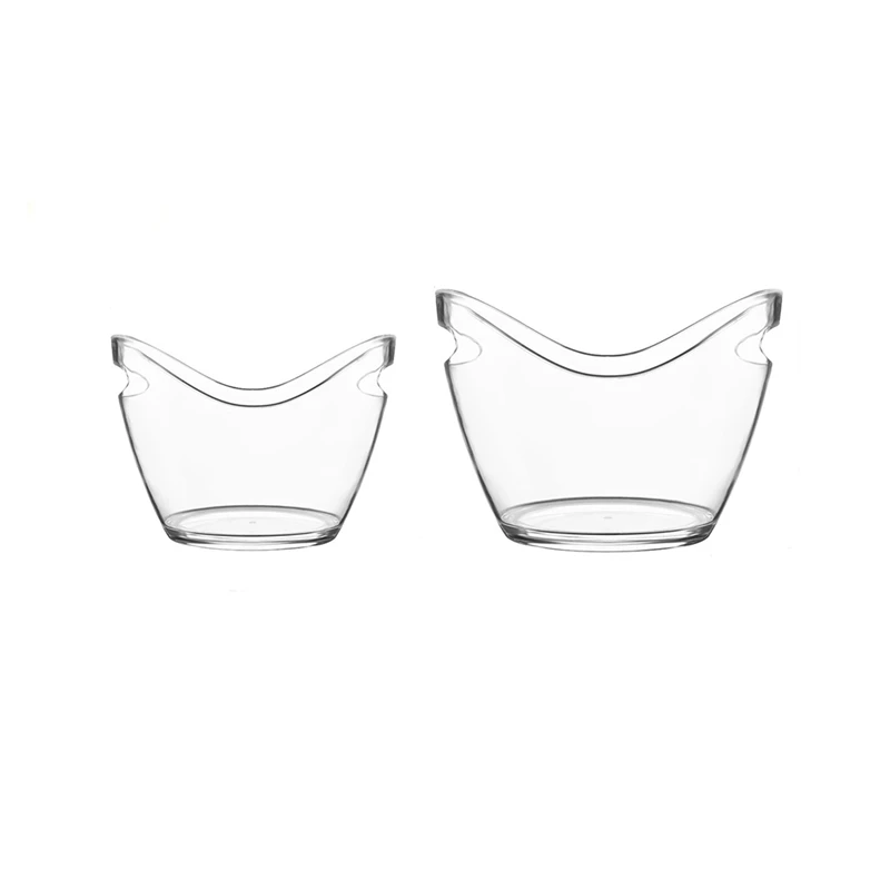 

2PCS Champagne Barrel Ktv Wine Barrel Beverage Cooler Beverage Barrel Transparent