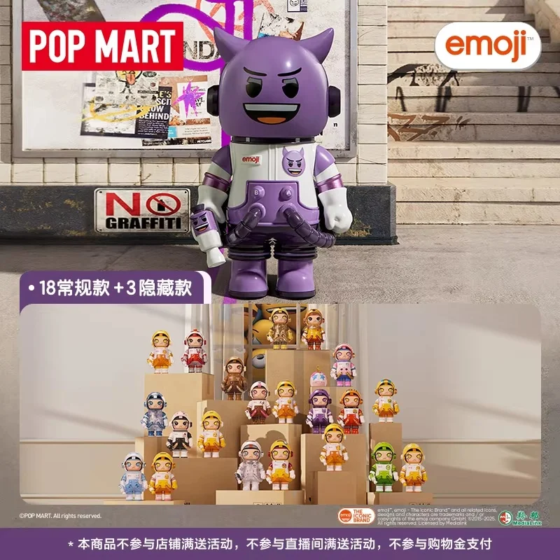 

100% Official POPMART MEGA SPACE MOLLY 100% emoji Series Mystery Box Collectible Figure Toys Cute Surprise Birthday Gift