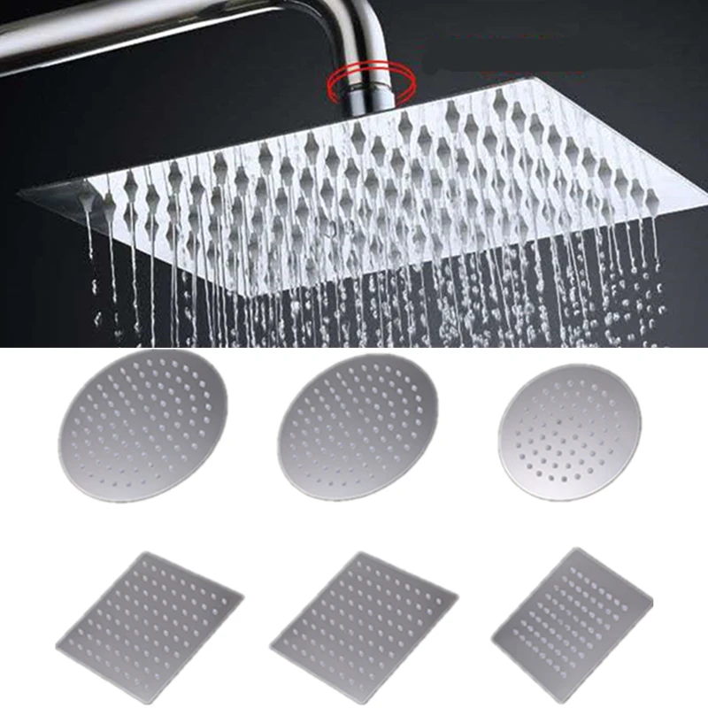 Round & Square Stainless Steel Showerhead Rainfall Rain Shower Head Chrome High Pressure Bath Faucet Dusche Ducha Rainshower