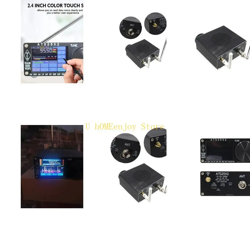 

B0KF ATS25X2 Si4732 Radio Receiver Scanner Screen Portable Radio Wireless Radio Receiver for Music Lovers