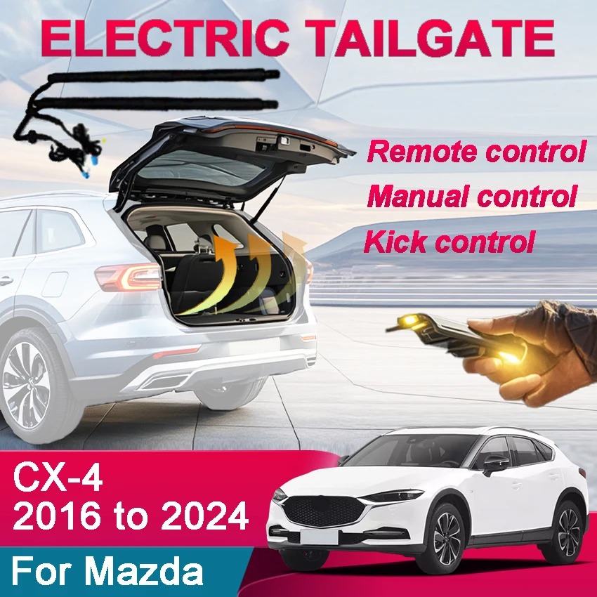 

For Mazda CX4 CX-4 2016 to 2025 Smart Electric Motor For Trunk Lift Car Electric Tailgate Power Kit Drive Rear Foot Kick Sensor