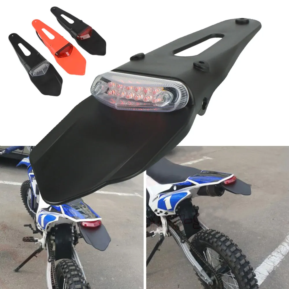 For KAWASAKI KLX450R KLX 450R KLX125 D-TRACKER KDX125SR KDX125SR KDX250SR KDX250R Dirt Bike Rear Fender LED Stop Rear Tail Light