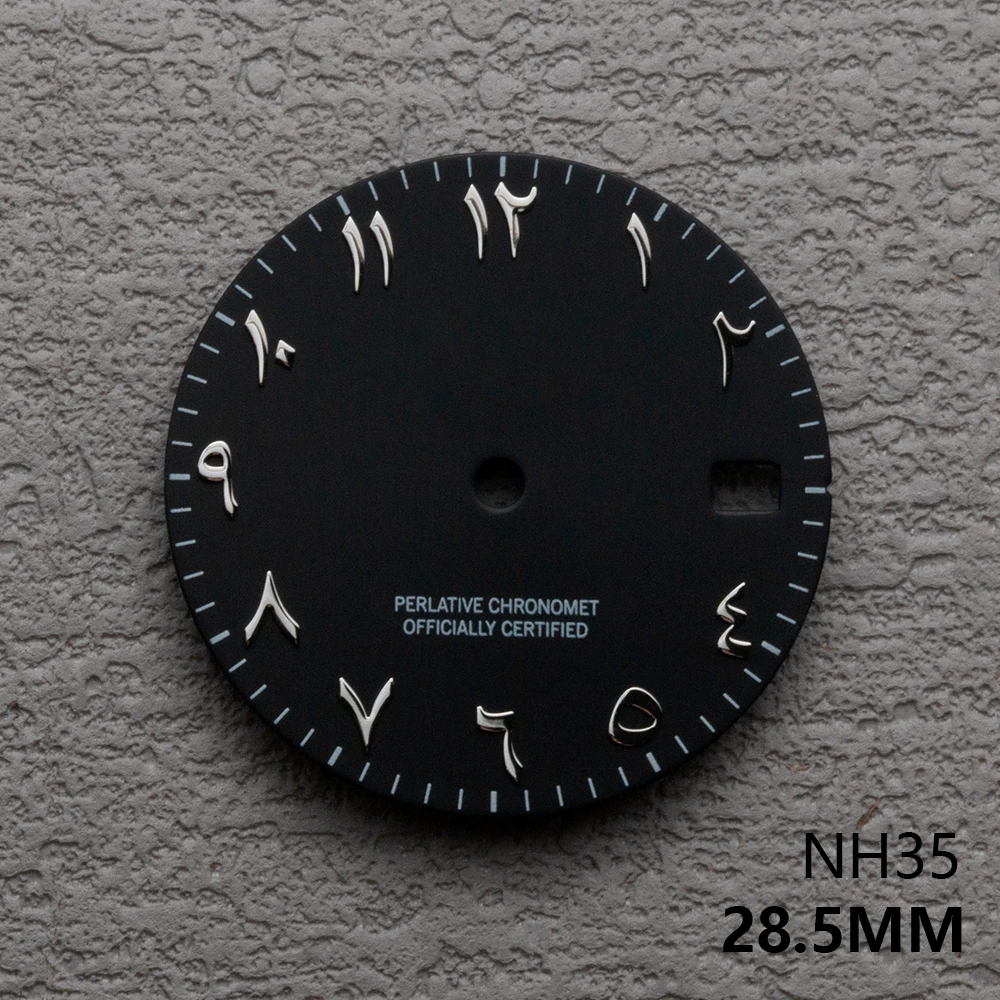 Logo S de 28,5mm, Dial árabe adecuado para NH35/NH36, movimiento automático japonés, compatible con 3/3, 8/4, 2 en punto, accesorios de modificación