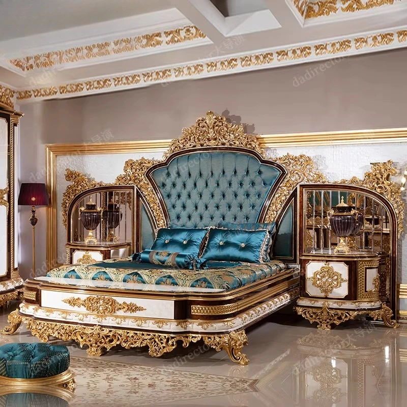 

European Princess Bed Sleeping Aesthetics Wedding High Quality Adult Unusual Designer Bed Bedroom Fashion Muebles Furniture