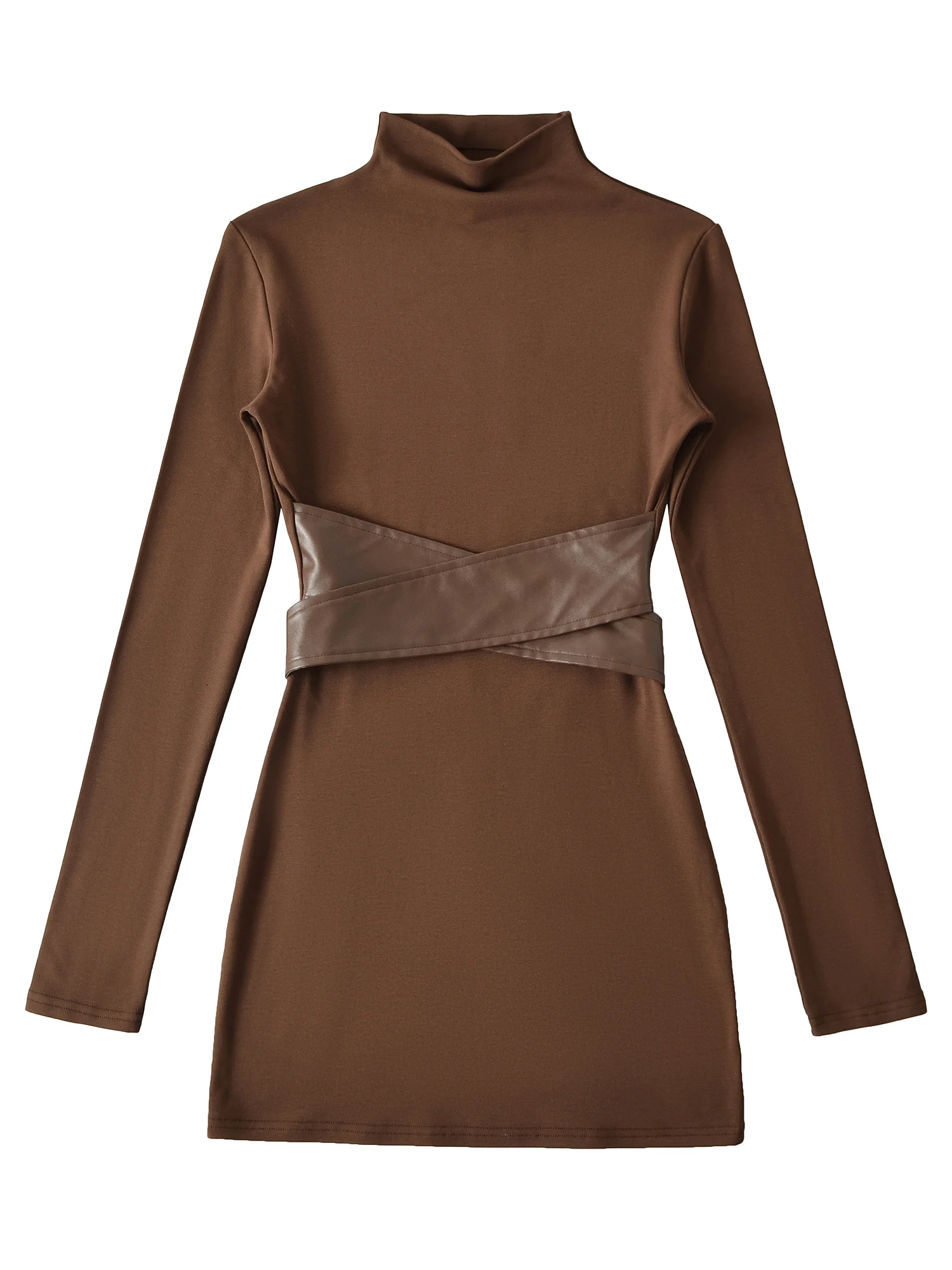 Sexy Amerikaanse Sle ort Dr dames hoge taille namaakbont riem slim fit f hoge kraag katoenmix lang Sve Dr