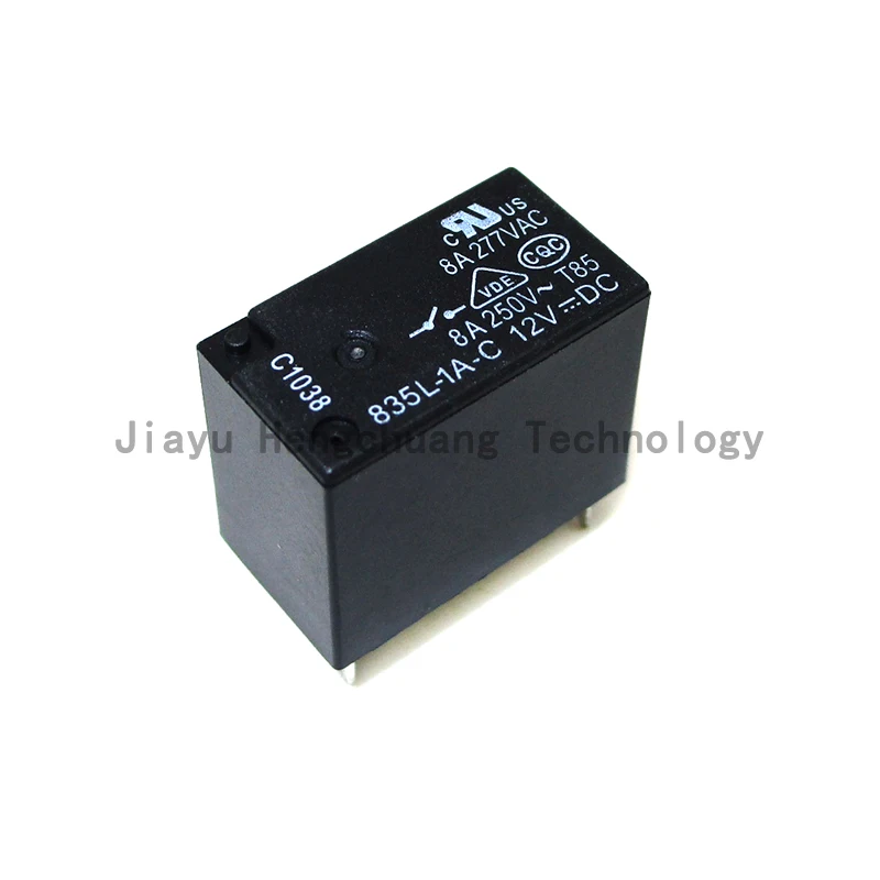 2PCS 835L-1A-C 12VDC 8A 835-1A-B-C 5V 10A 835NL-1A-B-C-24V 835L-1AB-C DC12V 4-pin Normally Open T85 Power Relay