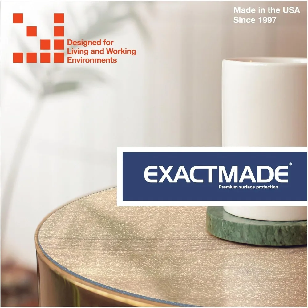 واقي طاولة سميك من الفينيل الشفاف، مقاس 42 × 78، آمن لطاولات المطبخ الخشبية، مصنوع في الولايات المتحدة الأمريكية، متين وواقي