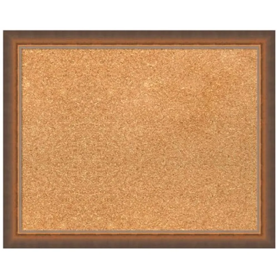 

Natural Cork Board for Wall 16x20 Vision Board with Bronze Frame Small Corkboard Office Decor for Home Organization Modern Cork