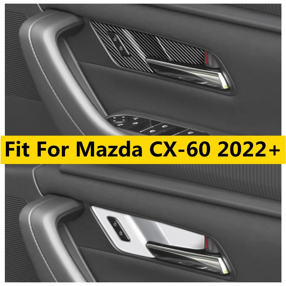 RHD Inner Door Clasing Handle Bowl Catch Cover Trim Inserting Decoration Panel Car Accessories For Mazda CX-60 2022 2023 2024