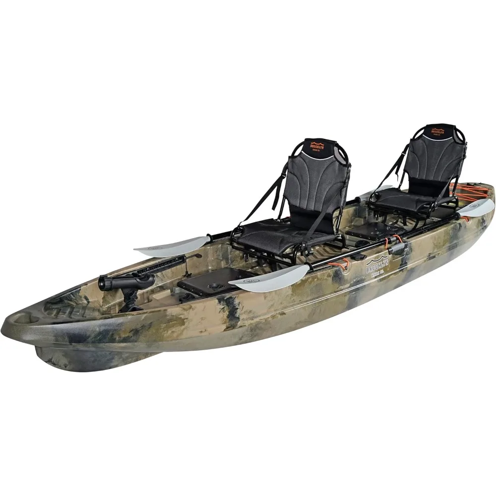 

Tandem Kayak 12-Foot, 8 inch 2 or 3 Person Sit On Top Fishing Kayak