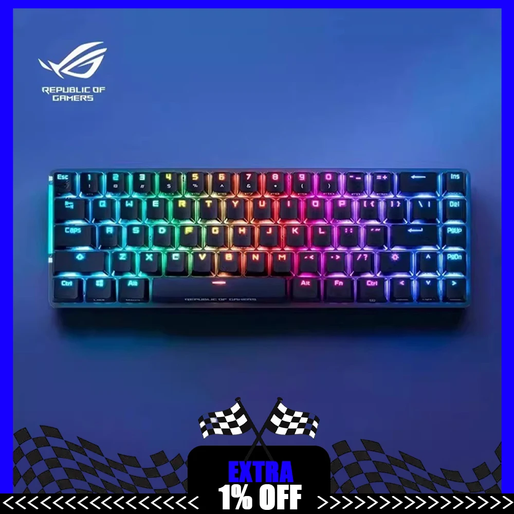 ROG Falchion Mechanical Keyboard Small Keyboard Layout Smart Bar Touch Bar Low Delay Keyboard RGB Hot Swap Pc Accessories