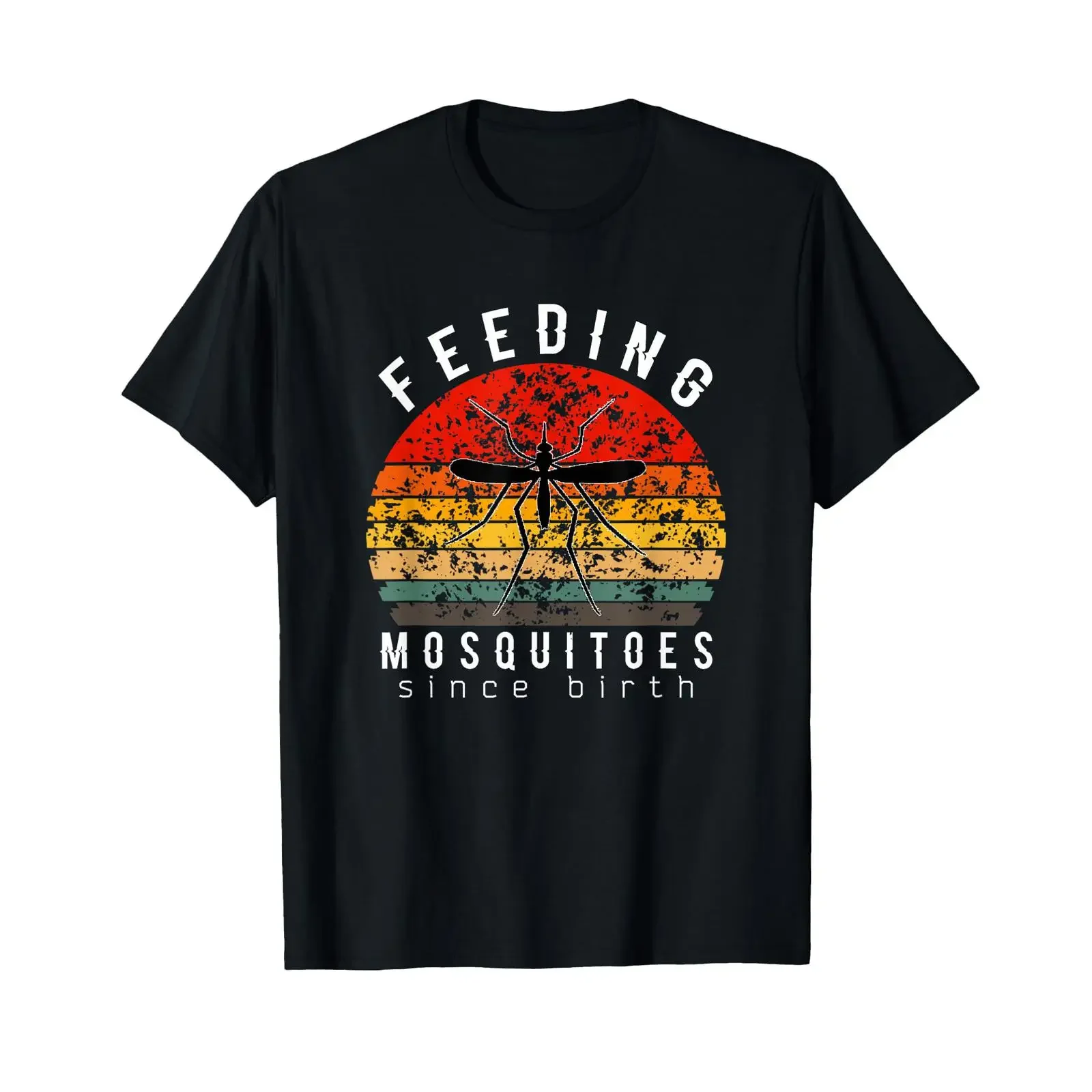 Funny Feeding Mosquitoes Since Birth T Shirt Retro Vintage  vintage Washed streetwear Unisex designer clothes Slightly graphic