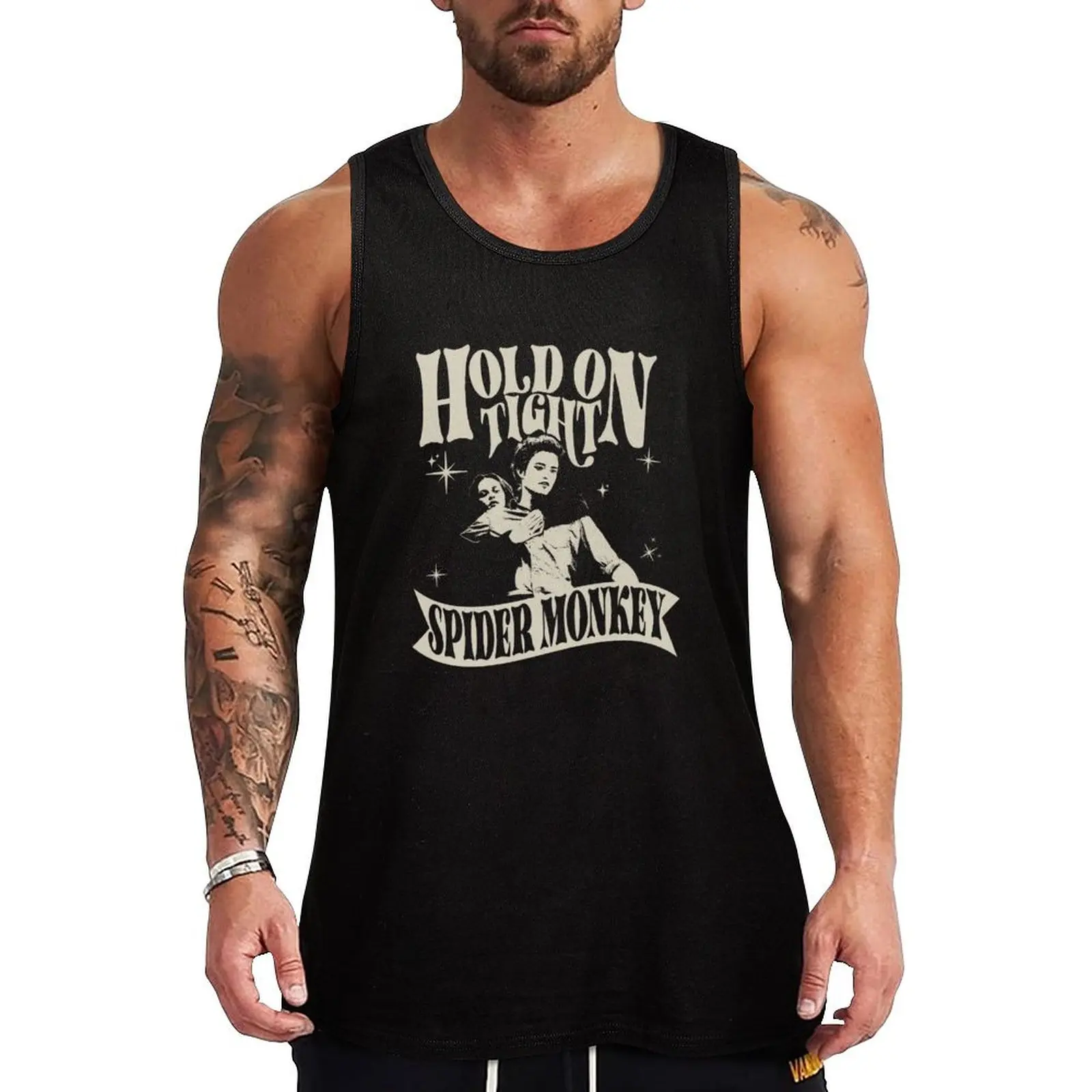 Hold On Tight Spider Monkey Tank Top Dry Fit Workout Tank Top Sleeveless Athletic Shirt