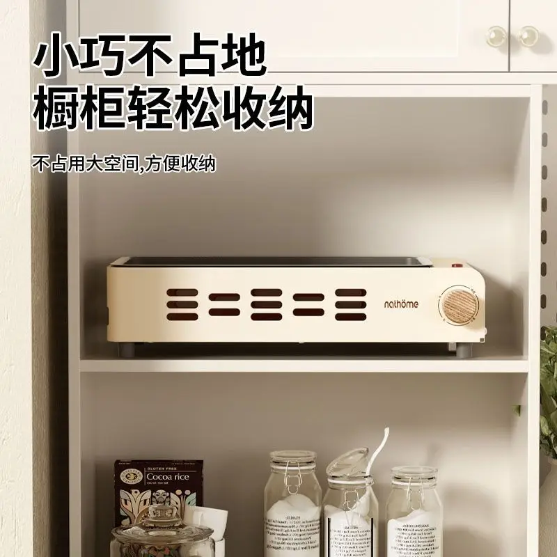 مقلاة شواء كهربائية متعددة الوظائف، مقلاة كهربائية غير لاصقة للطهي الداخلي والخارجي #3