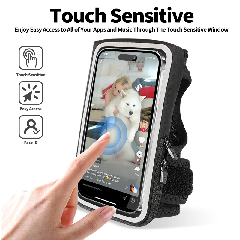 HAISSKY New Wrist Running Bags Men Women Outdoor Sports Touch Screen Breathable Armband Bag Cycling Pouch For iPhone Samsung LG