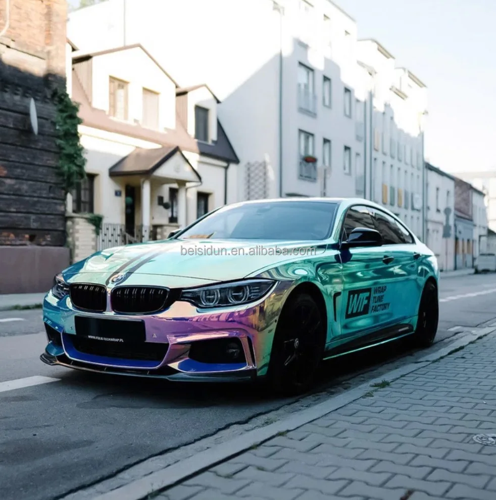 Pellicola avvolgente in vinile per auto di vendita calda Placca colorata Blu Super lucido per tutto il corpo in vinile PET a prova di raggi UV PPF Rotolo di avvolgimento per auto