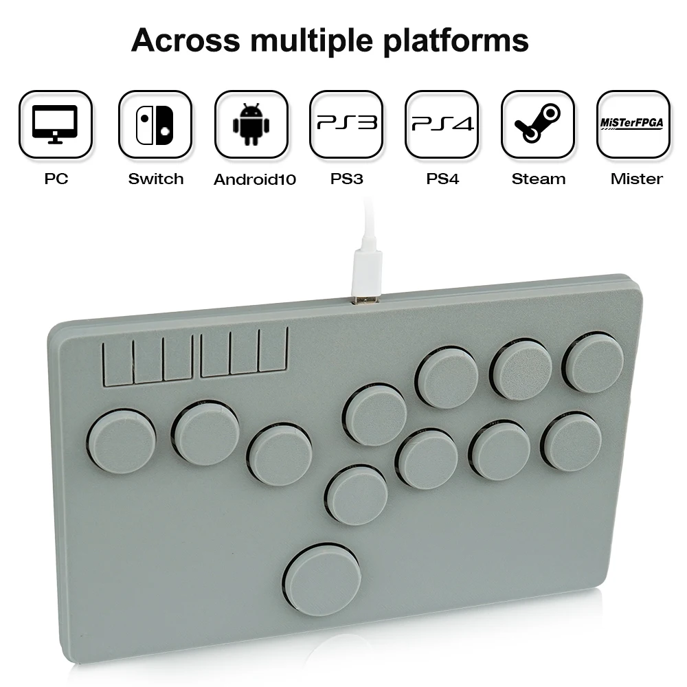 Мини-контроллер Flatbox Arcade Fight Stick, Kailh, переключатель горячей замены, аркадная палка для ПК/PS4/NS