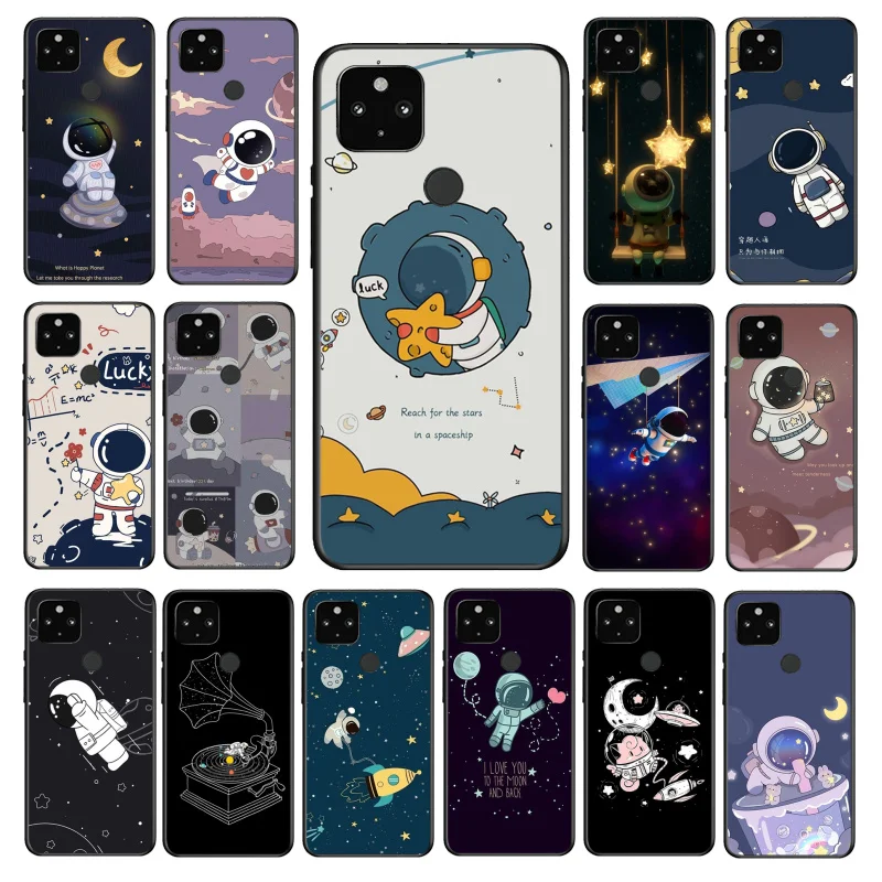Cartoon Cute Star Astronaut Phone Case for Google Pixel 8 7 Pro 7a 6A 6 Pro 8A 5A 4A 3A Pixel 5 6 4 3 3A XL