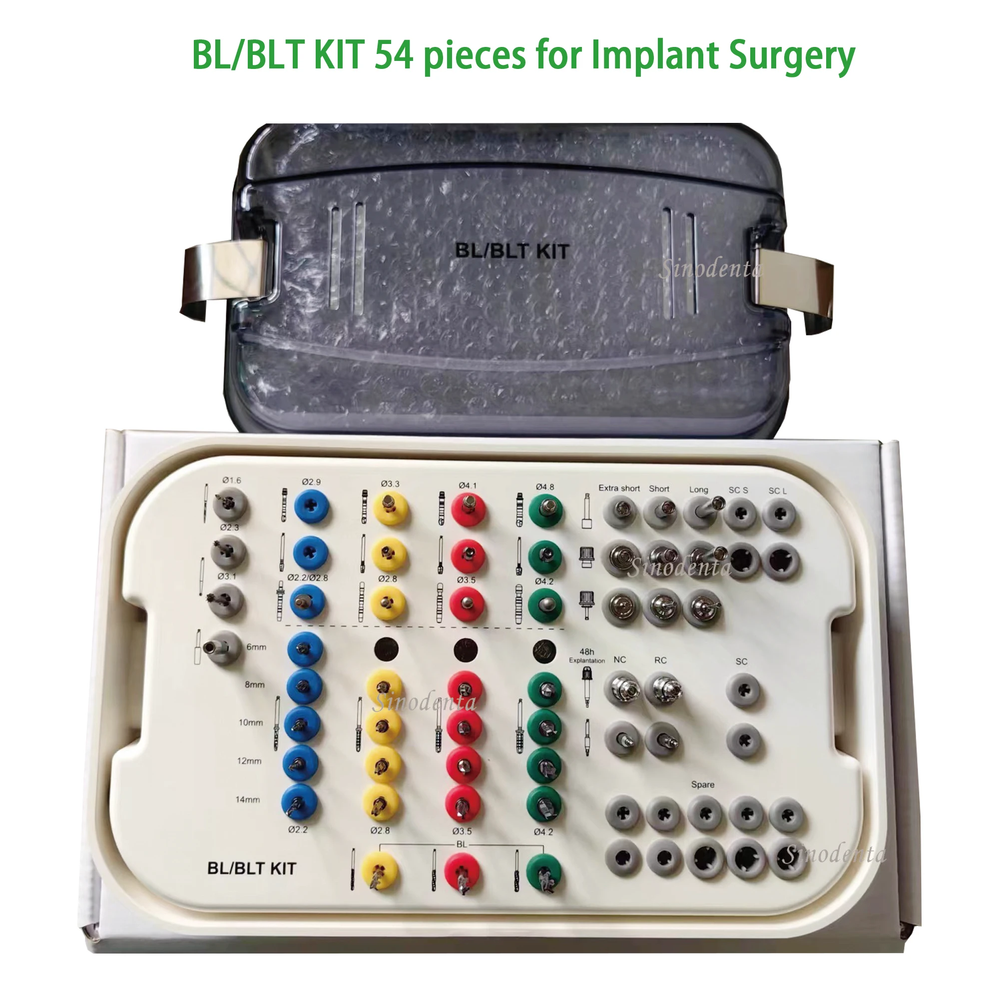 2025 Dental Bone Level Tapered ITI BLK BL/BLT Kit BLX Kit Full Kit BL/BLT/SP Dental Implant Surgical Cassette for Dental Surgery