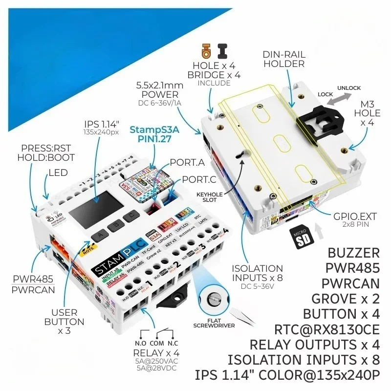 Controlador lógico programable ESP32S3 Monitoreo de datos en la nube