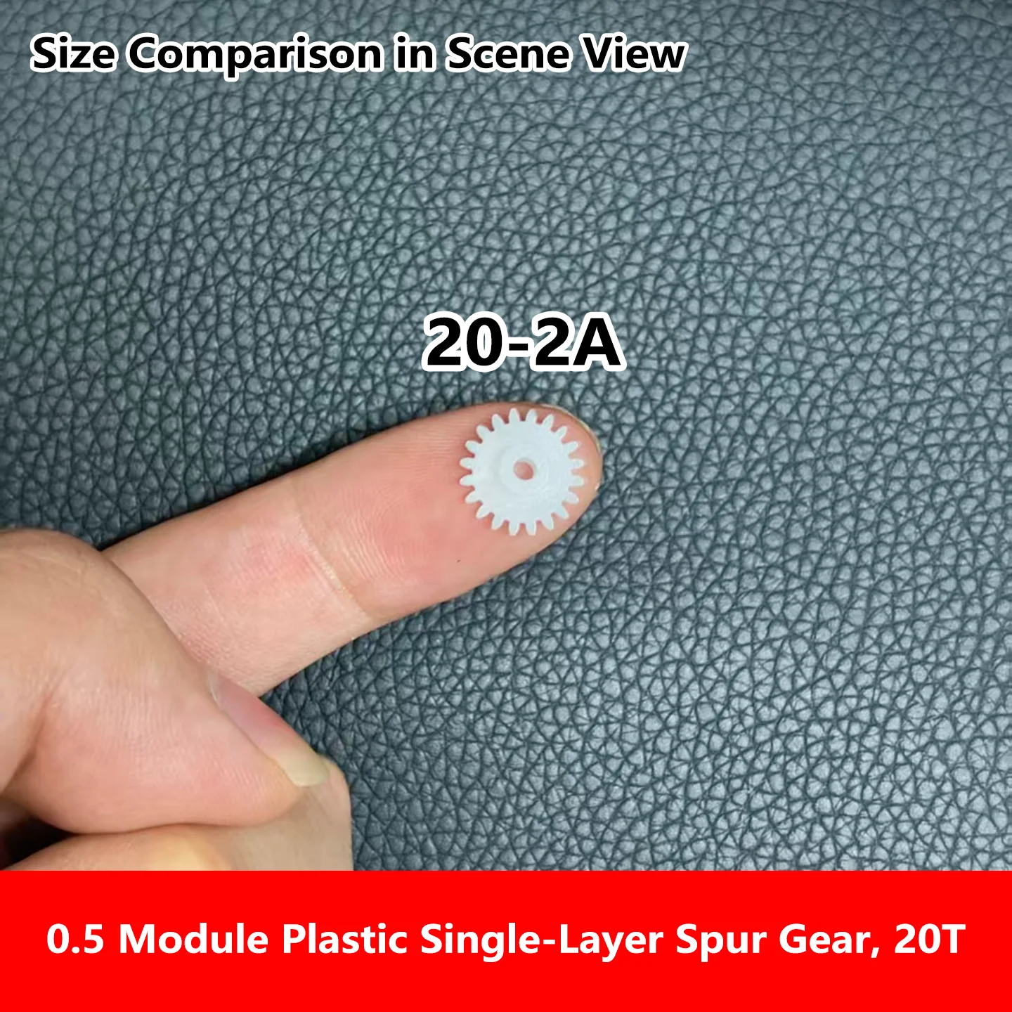 202A 20pcs/100pcs 0.5 Module Plastic Single‑Layer Gear, 20 Teeth, 2mm Bore, POM, DIY Model, Motor Rack, Toy Accessory