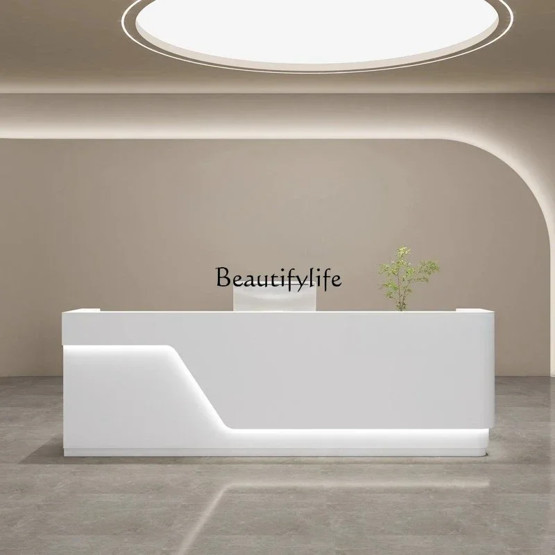 

12Simple Modern Beauty Salon Cashier Counter Lacquered Reception Desk