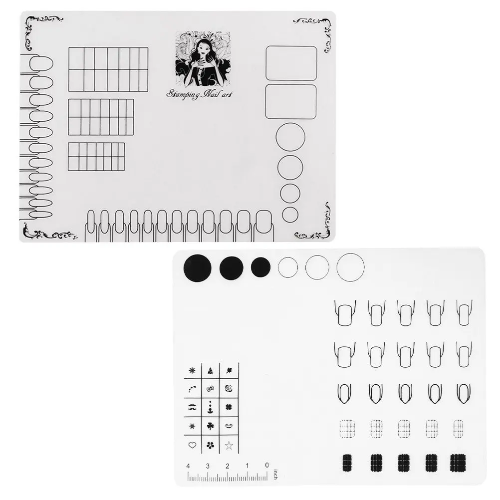 

2pcs Nail Coloring Pad H Rest Mat Washable Silicone Practical Manicure Cushions DIY Nail Art Mats Salon Supplies High Quality