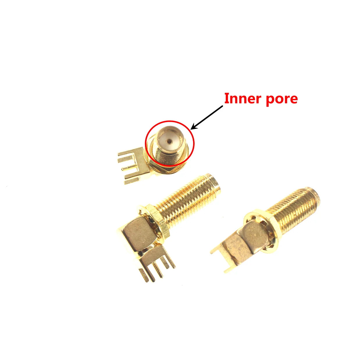 10pcs SMA female male Thru Hole plug Right Angle 90 DEGREE ( SMA-KWE ) PCB Mount connector RF adapter