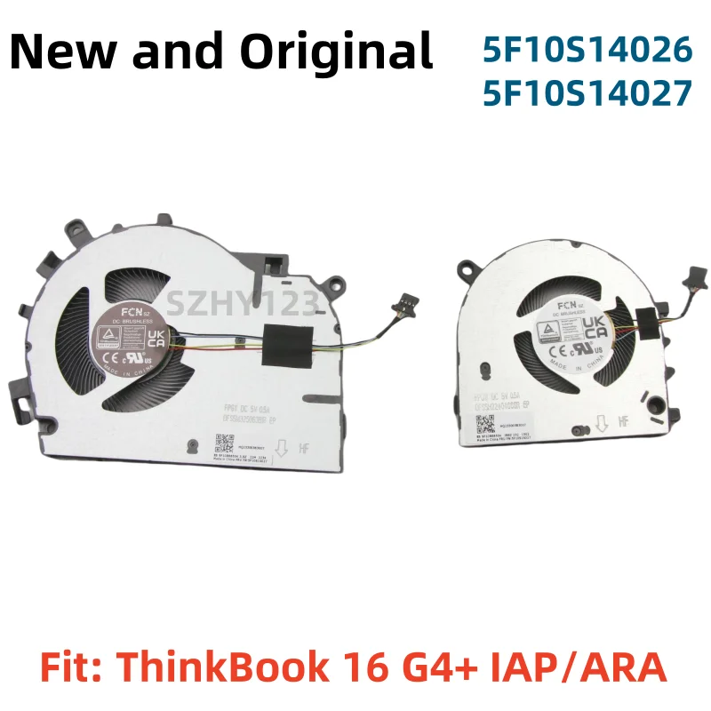 

New Original CPU Cooling Fan Cooler For Lenovo ThinkBook 16 G4+ IAP / ARA Laptop FRU 5F10S14026 5F10S14027