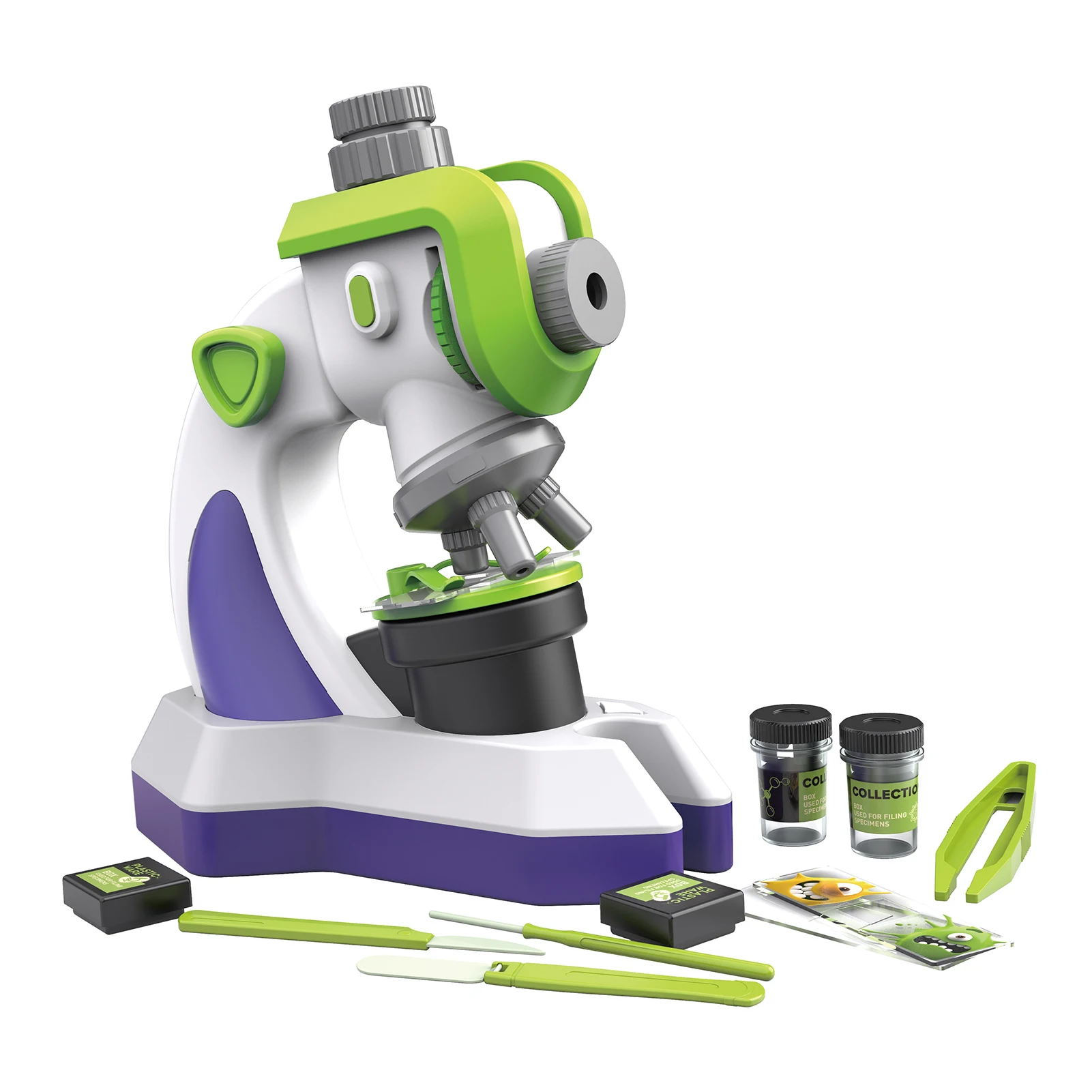 โปรเจคเตอร์การทดลองทางวิทยาศาสตร์สําหรับเด็กความละเอียดสูงการเรียนรู้ความสนุกสนาน 32 รูปแบบสไลด์ ให้