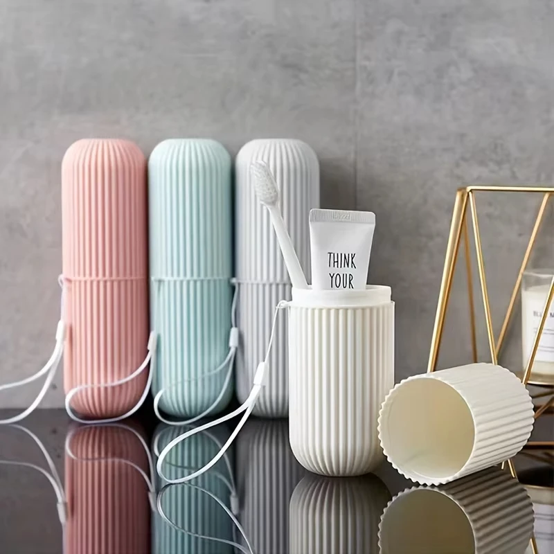 1/4Pcs New Creat table Toothbrush Protect Holder Cup Case Travel Camping Storage Box Organizer Travel Toiletries Storage Cup