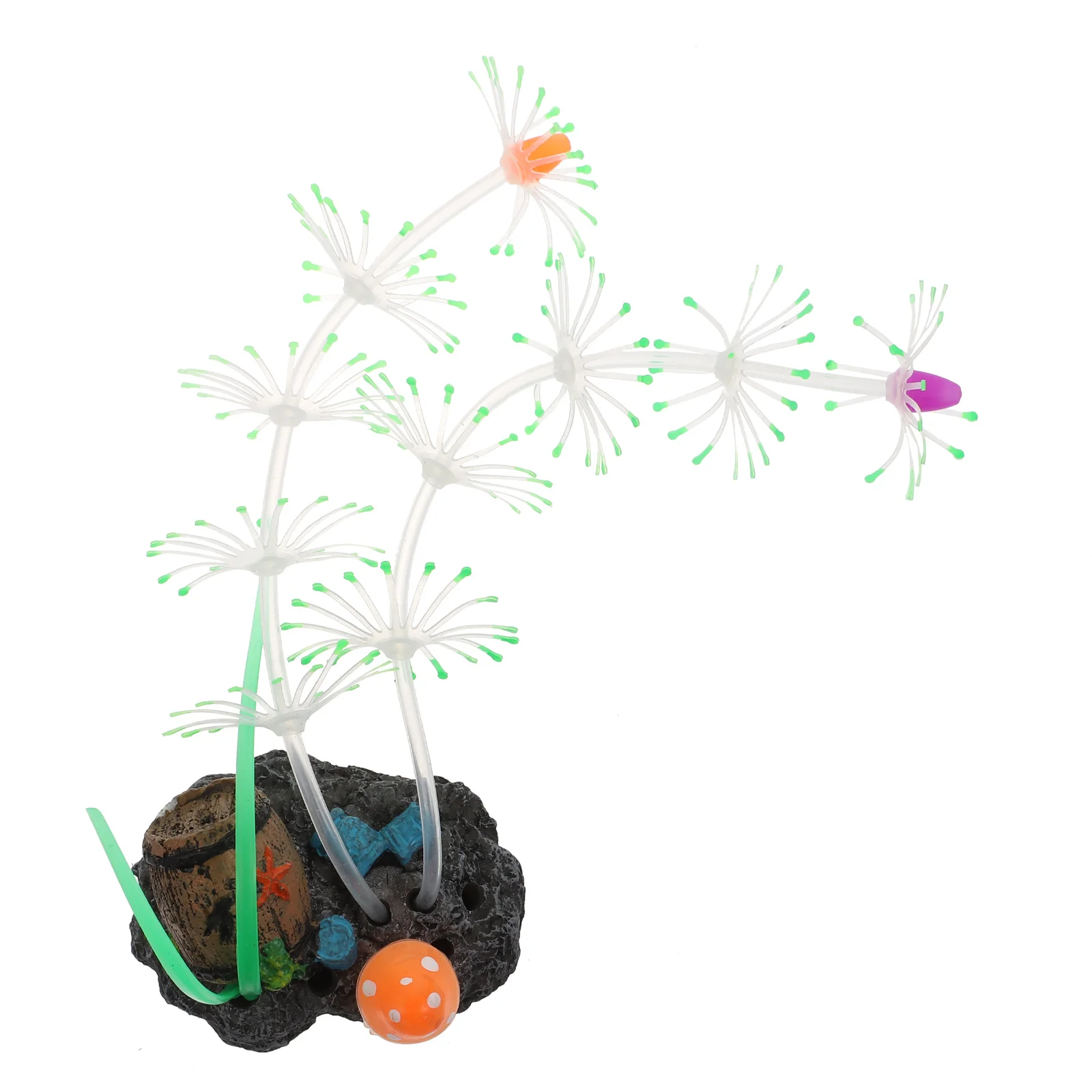 

Simulated Aquatic Plants Fake Underwater Grass Vivid Decor Fluorescent Luminous Silicone Tank Plant Aquarium Garden Yard Hotel L